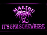 Malibu It's 5pm Somewhere LED Neon Sign USB - Purple - TheLedHeroes