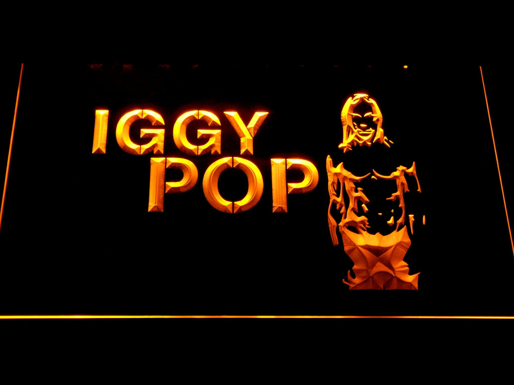 Iggy Pop LED Neon Sign Electrical - Yellow - TheLedHeroes