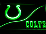 Indianapolis Colts Yell Scream Go Horse LED Neon Sign USB - Green - TheLedHeroes