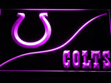 Indianapolis Colts Yell Scream Go Horse LED Neon Sign Electrical - Purple - TheLedHeroes