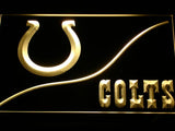 Indianapolis Colts Yell Scream Go Horse LED Neon Sign USB - Yellow - TheLedHeroes