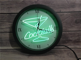 Cocktails LED Wall Clock -  - TheLedHeroes