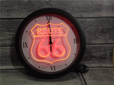 Route 66 LED Wall Clock -  - TheLedHeroes