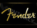 Fender 2 LED Neon Sign Electrical - Yellow - TheLedHeroes