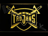 Troy Trojans LED Neon Sign USB - Yellow - TheLedHeroes