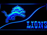 Detroit Lions (4) LED Neon Sign USB - Blue - TheLedHeroes