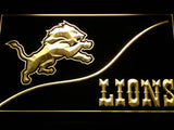 Detroit Lions (4) LED Neon Sign Electrical - Yellow - TheLedHeroes