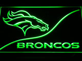 Denver Broncos (4) LED Neon Sign USB - Green - TheLedHeroes