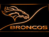 Denver Broncos (4) LED Neon Sign USB - Orange - TheLedHeroes