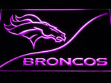 Denver Broncos (4) LED Neon Sign USB - Purple - TheLedHeroes