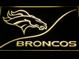 FREE Denver Broncos (4) LED Sign - Yellow - TheLedHeroes