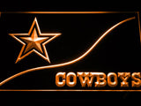 Dallas Cowboys (6) LED Neon Sign USB - Orange - TheLedHeroes