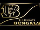 Cincinnati Bengals (4) LED Neon Sign USB - Yellow - TheLedHeroes