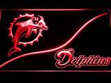 Miami Dolphins (4) LED Neon Sign Electrical - Red - TheLedHeroes