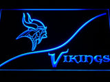 Minnesota Vikings (3) LED Neon Sign USB - Blue - TheLedHeroes