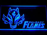 Calgary Flames (2) LED Neon Sign USB - Blue - TheLedHeroes