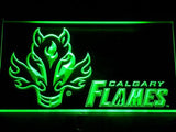 Calgary Flames (2) LED Neon Sign USB - Green - TheLedHeroes