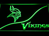 Minnesota Vikings (3) LED Neon Sign USB - Green - TheLedHeroes