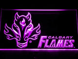 Calgary Flames (2) LED Neon Sign USB - Purple - TheLedHeroes