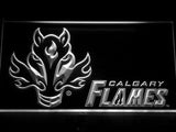 Calgary Flames (2) LED Neon Sign USB - White - TheLedHeroes
