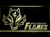 Calgary Flames (2) LED Neon Sign USB - Yellow - TheLedHeroes