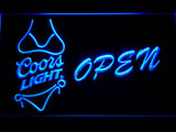 Coors Light Bikini Open LED Neon Sign USB - Blue - TheLedHeroes