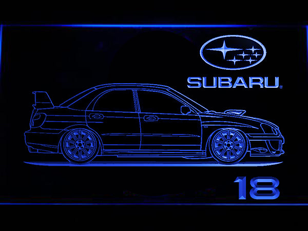 FREE Subaru 18 LED Sign - Blue - TheLedHeroes