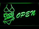 Coors Light Bikini Open LED Neon Sign USB - Green - TheLedHeroes