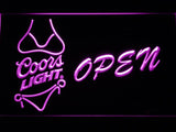 Coors Light Bikini Open LED Neon Sign Electrical - Purple - TheLedHeroes