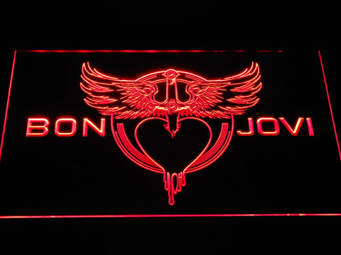 Bon Jovi (2) LED Neon Sign USB - Red - TheLedHeroes