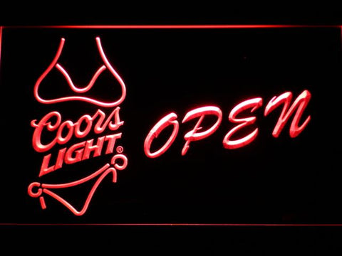 Coors Light Bikini Open LED Neon Sign USB - Red - TheLedHeroes