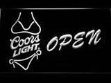 Coors Light Bikini Open LED Neon Sign USB - White - TheLedHeroes