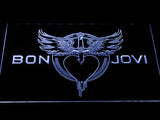 Bon Jovi (2) LED Neon Sign USB - White - TheLedHeroes