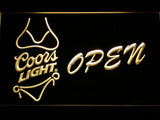 Coors Light Bikini Open LED Neon Sign USB - Yellow - TheLedHeroes
