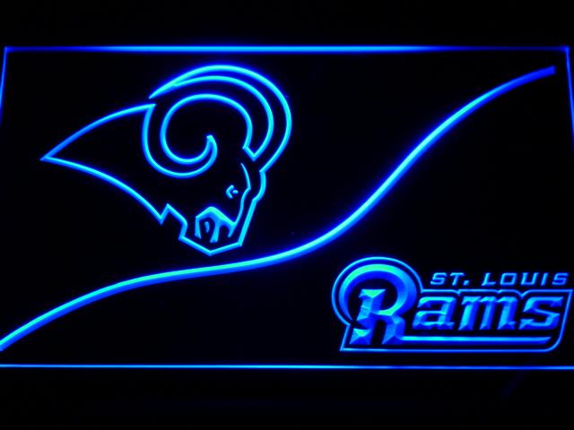 Saint Louis Rams (4) LED Neon Sign Electrical - Blue - TheLedHeroes