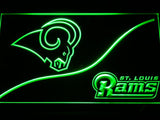 Saint Louis Rams (4) LED Neon Sign Electrical - Green - TheLedHeroes