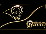 Saint Louis Rams (4) LED Sign - Yellow - TheLedHeroes