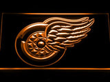 Detroit Red Wings (2) LED Neon Sign USB - Orange - TheLedHeroes
