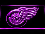 Detroit Red Wings (2) LED Neon Sign USB - Purple - TheLedHeroes