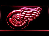 Detroit Red Wings (2) LED Neon Sign USB - Red - TheLedHeroes