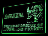 Marijuana Proud Sponsors Of We Forget Weed LED Neon Sign Electrical - Green - TheLedHeroes