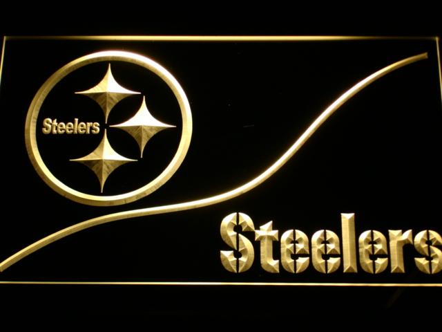 Pittsburgh Steelers (5) LED Neon Sign Electrical - Yellow - TheLedHeroes