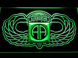 82nd Airborne Wings Army LED Neon Sign Electrical - Green - TheLedHeroes