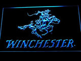 Winchester Firearms Gun Logo LED Sign - Blue - TheLedHeroes