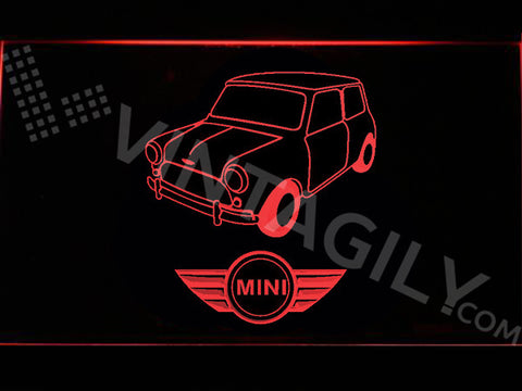 Mini Cooper Classic LED Sign - Red - TheLedHeroes