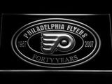 Philadelphia Flyers 40th Anniversary LED Neon Sign USB - White - TheLedHeroes