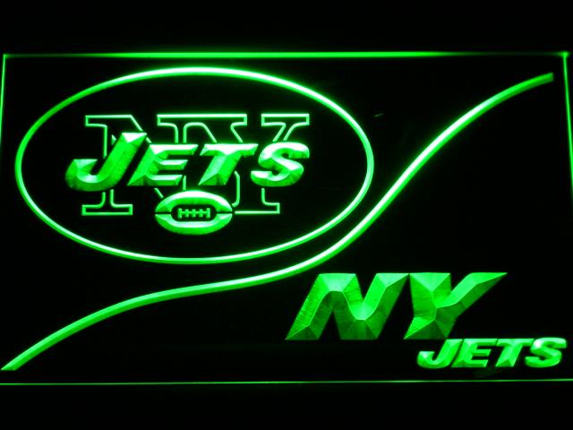 New York Jets (3) LED Neon Sign USB - Green - TheLedHeroes