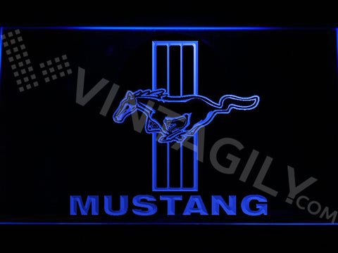 Ford Mustang 2 LED Sign - Blue - TheLedHeroes