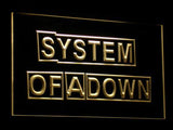 System Of A Down LED Neon Sign USB - Yellow - TheLedHeroes