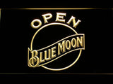 Blue Moon Open LED Neon Sign USB - Yellow - TheLedHeroes